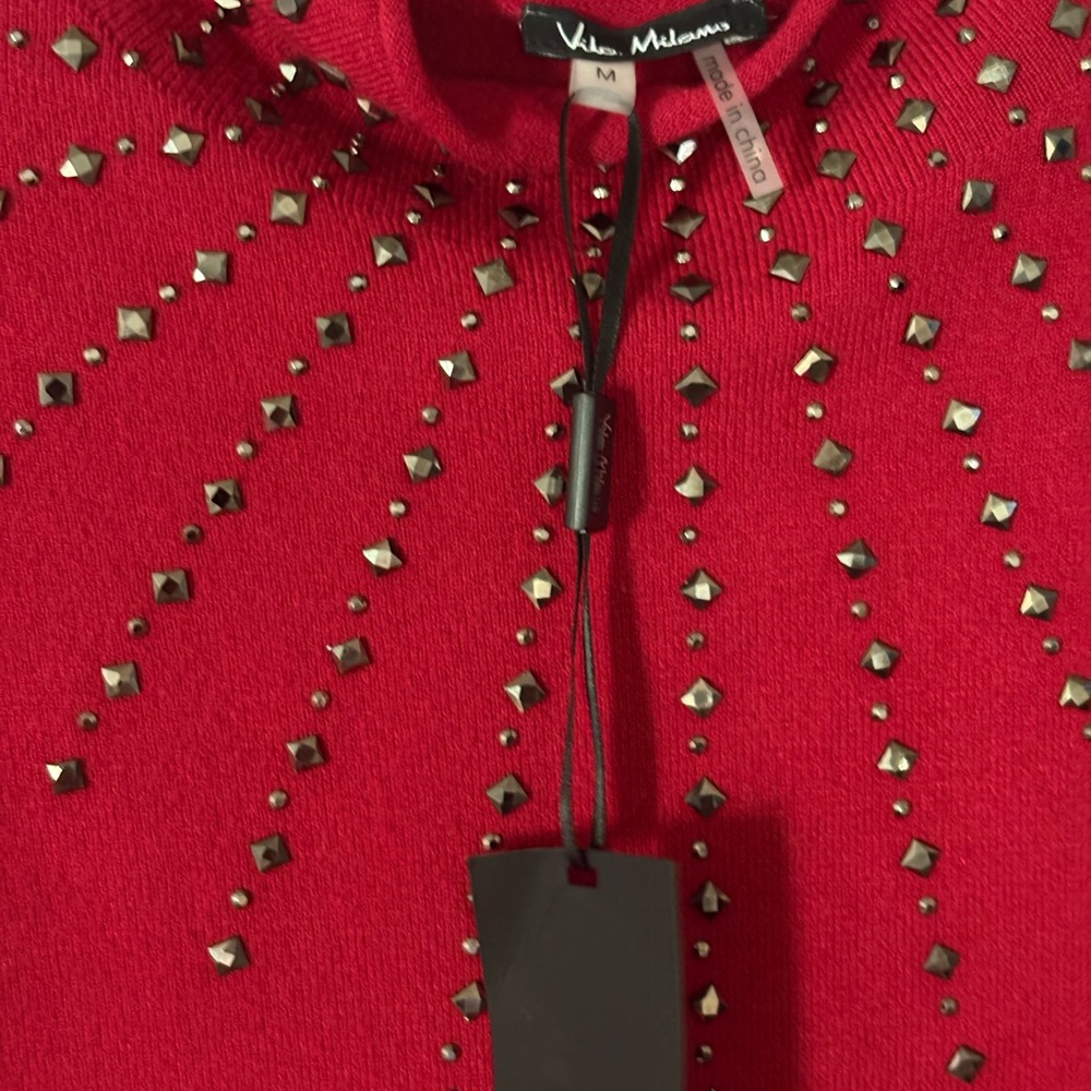 Red Studded Sweater